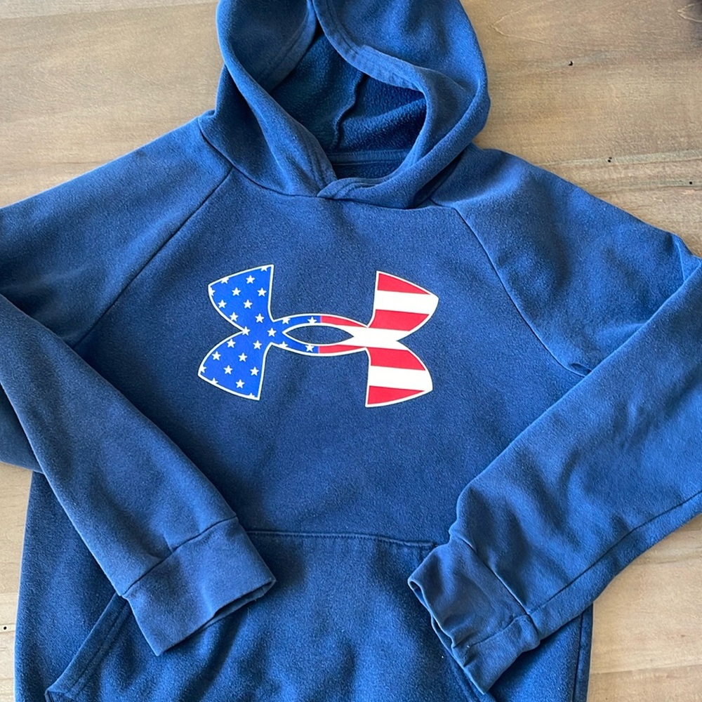 Boys' UA Freedom Rival Fleece Big Flag Logo Hoodie